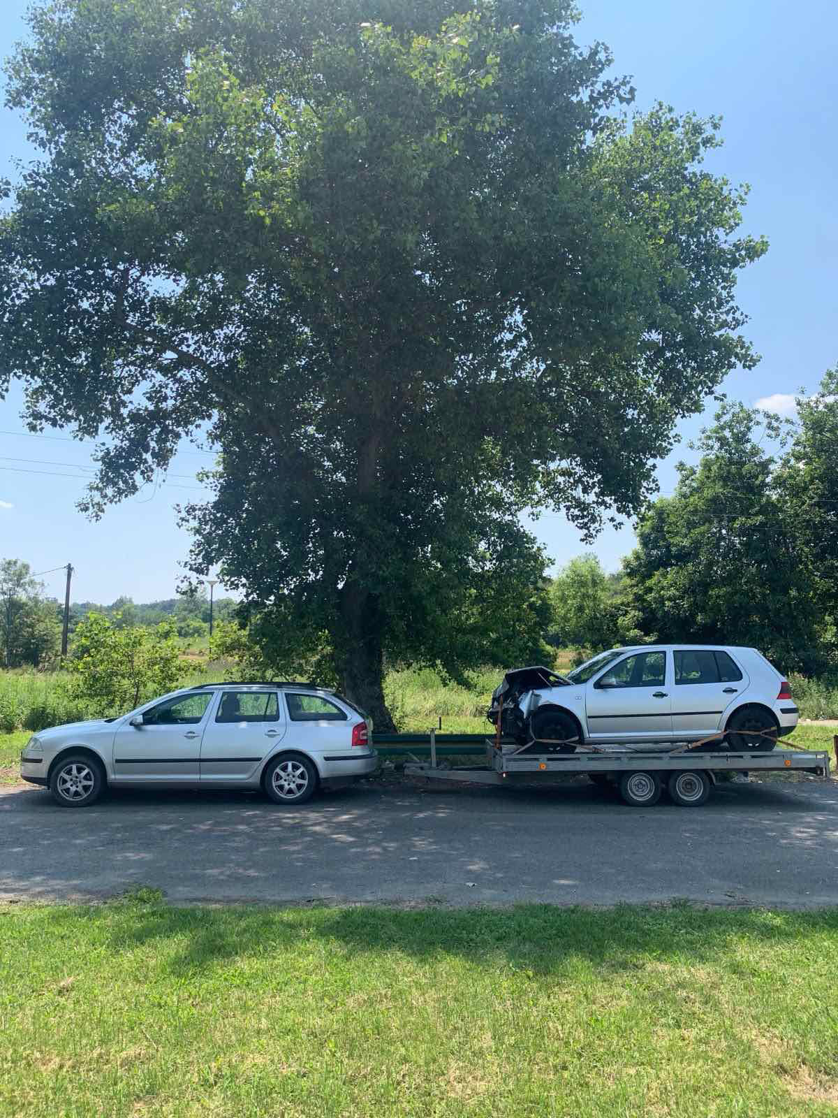 Prevoz tereta na platformi kod Aleksinca