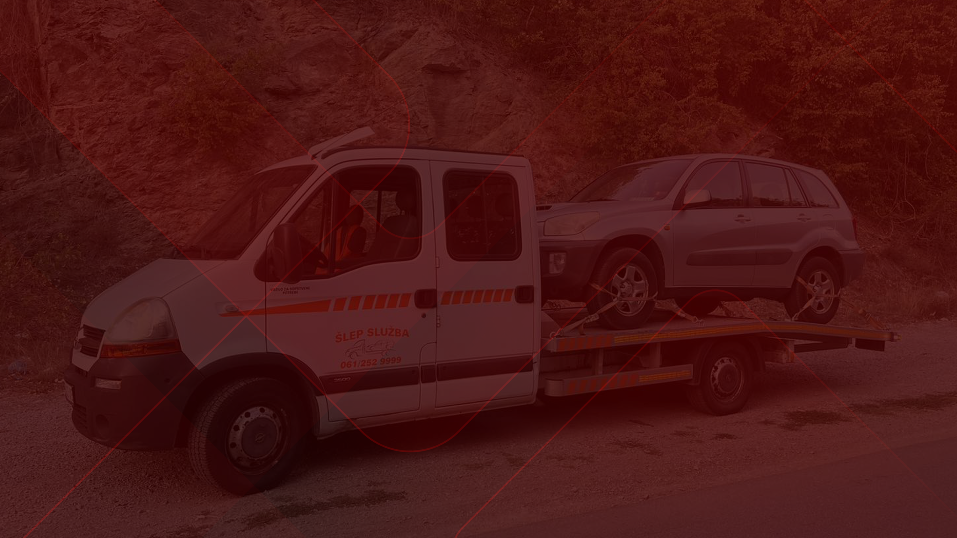 Šlep vozilo Miletić Auto 777 na putu kod Aleksinca